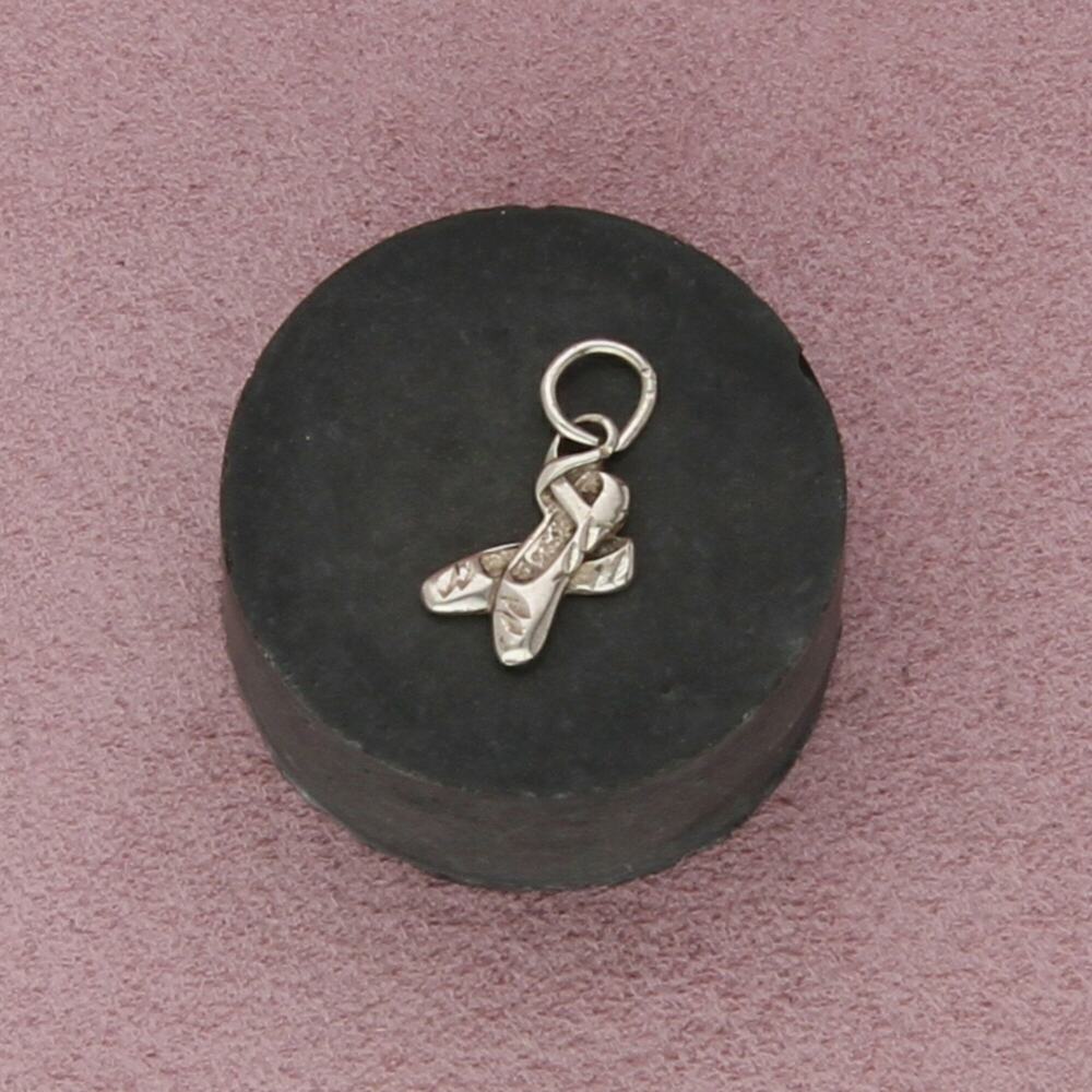 sterling silver vintage ballerina ballet flats charm pendant